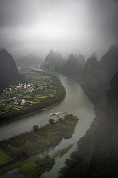 Uitzicht op karst landschap in China