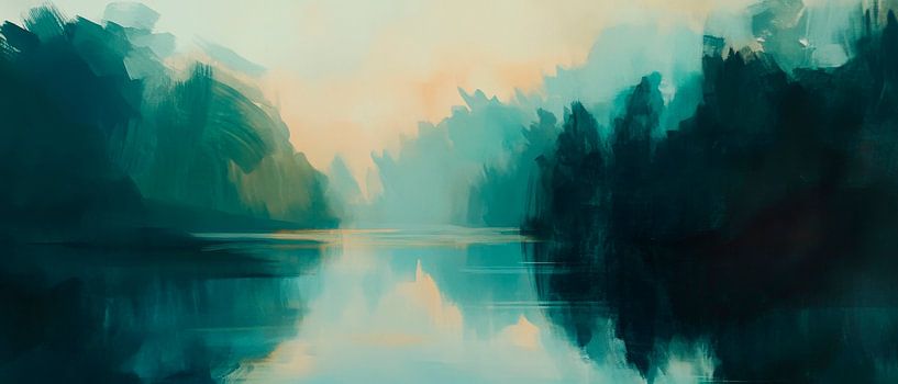 Rive de lac Misty par Poster Art Shop