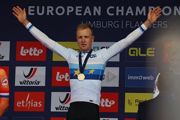 Tim Merlier in the European champion's jersey by FreddyFinn
