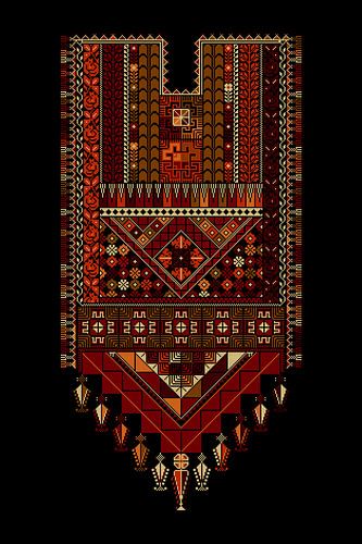 Tatreez ornament sjabloon 92