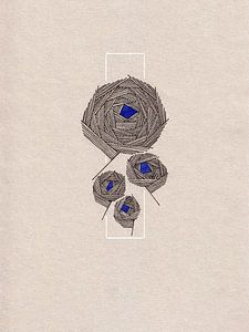 floral lines 2 van Prints der Nederlanden