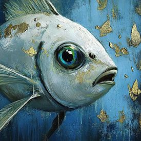Fish Blue | Ocean Glimmer by Wonderful Art