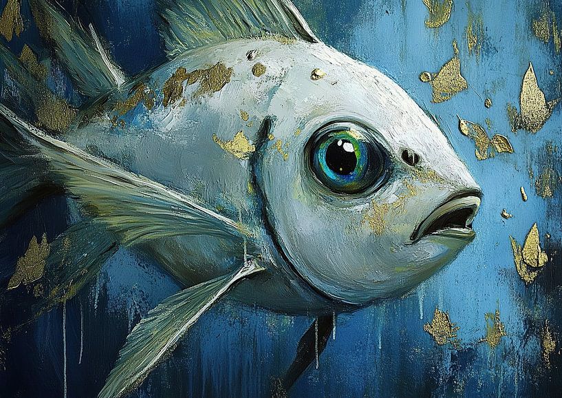 Fish Blue | Ocean Glimmer by Wonderful Art