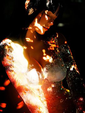 Portrait woman in lingerie