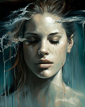 Vrouw,water 0020 van Harm Jellema
