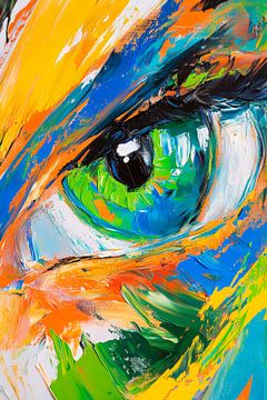 Colourful eye painting in close-up by Poster Art Shop