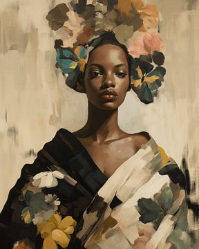 Modern portret, illustratie van Carla Van Iersel