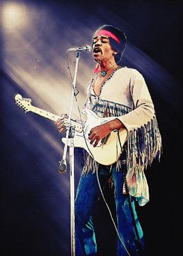 Superstars Jimi Hendrix live im Konzert von Gunawan RB