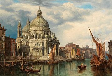 Venetië, Canal Grande met Santa Maria della Salute, Heinrich Jaeckel