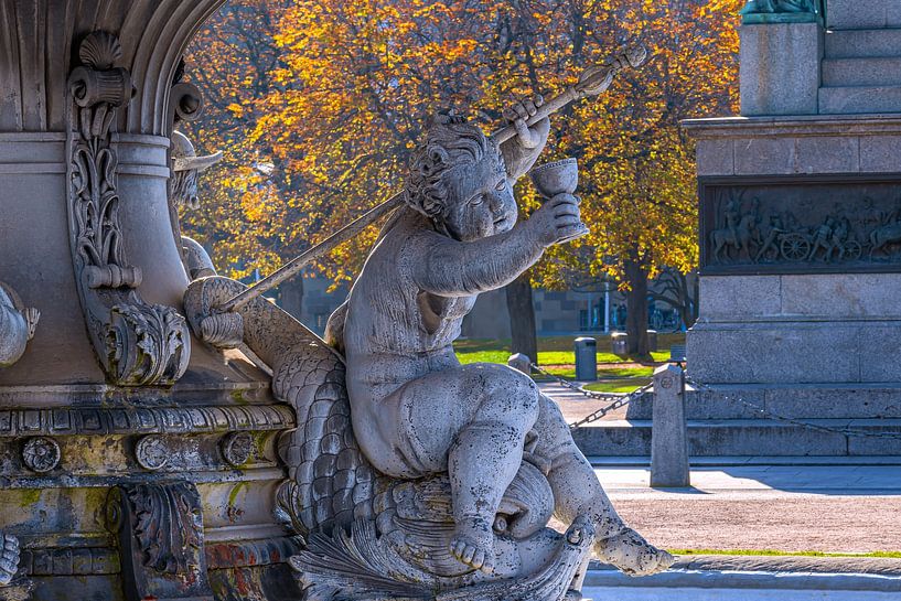 BADEN-WÜRTTEMBERG : STATUE IM SCHLOSSGARTEN STUTTGART von Photoart-Naegele
