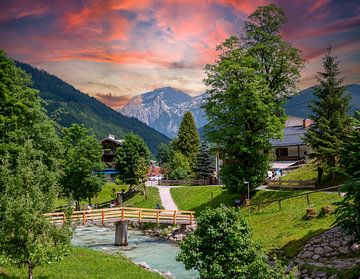 Uitzicht op het dorp Ramsau in Berchtesgadener Land van Animaflora PicsStock