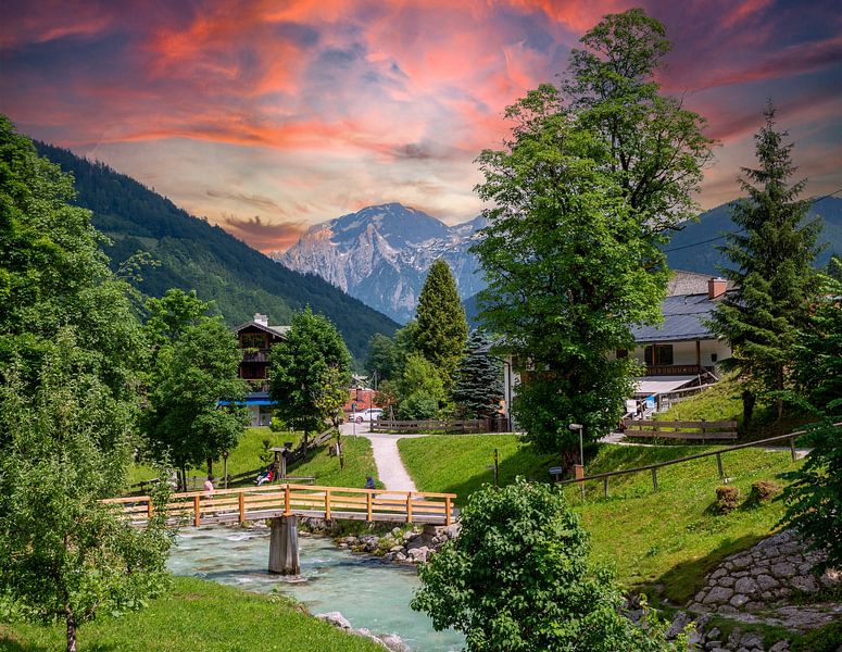 Vue sur le village de Ramsau dans le Berchtesgadener Land par Animaflora PicsStock