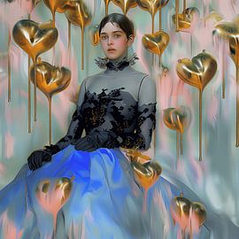 Mädchen in einer flüssigen Welt von Ton Kuijpers