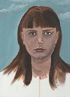 Girl with head in the clouds