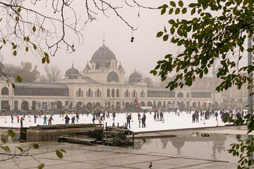 Heerlijk schaatsen op schaatsbaan in Budapest van Aan Kant