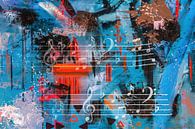 Chaos in Music - Abstract Painting van Christine Nöhmeier thumbnail