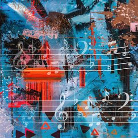 Chaos in Music - Abstract Painting van Christine Nöhmeier