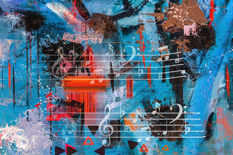 Chaos in Music - Abstract Painting van Christine Nöhmeier