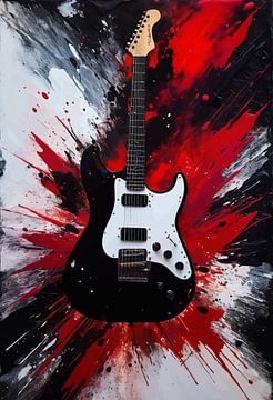 Elektrische gitaar abstracte kunst van MIROKKU