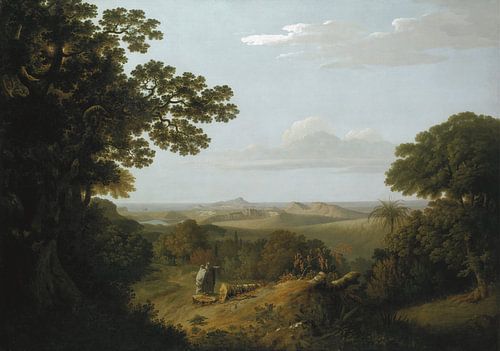 Gezicht op de Campi Flegrei vanuit het Camaldolese Klooster bij Napels, Thomas Jones