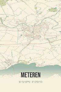 Alte Landkarte von Meteren (Gelderland) von Rezona