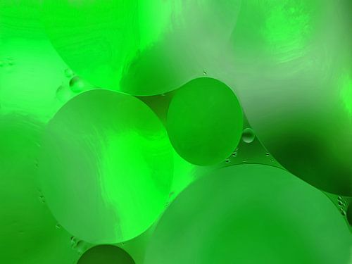 Formes organiques abstraites dans les tons de vert