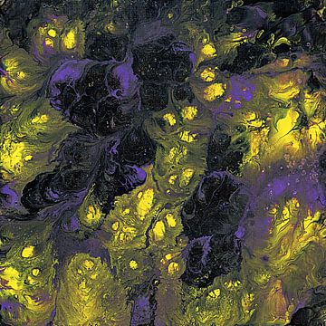 Into Yellow And Purple Space Abstract van Dorothy Berry-Lound