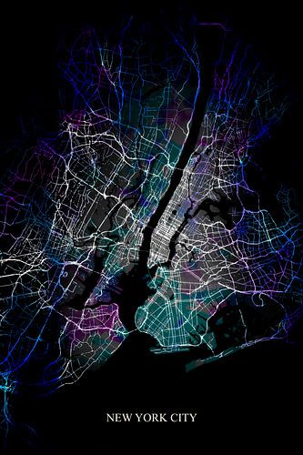 New York City Abstracte Plattegrond