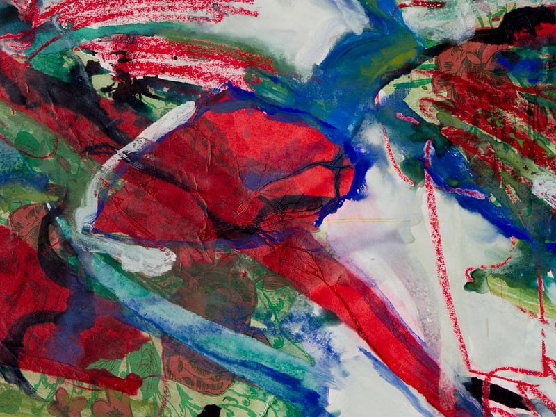 'Red Early Autumn Storm’ – liggend formaat van Annemarie Gorter