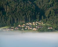 Dorp en mist