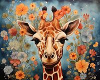 Painting Giraffe Flowers