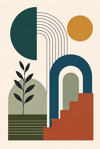 Moderne geometrische harmonie: wanddecoratie
