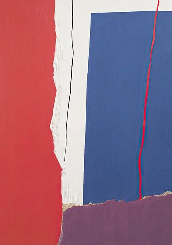 Abstract colour composition in red and blue
