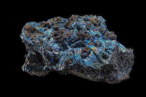 Vulkanisch Gesteente – Abstracte Lavastructuur in Rood en Zwart