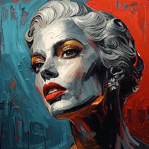 The Zilver Lady Schilderij