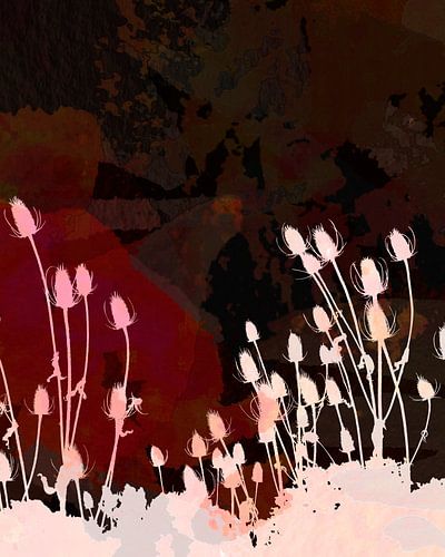 Abstract bloemenlandschap in Scandinavië