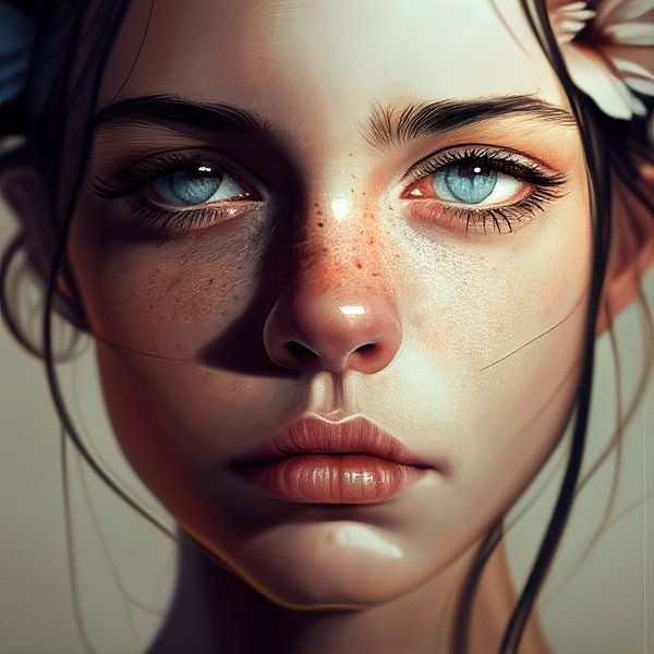 Portrait "I see you", digital art by Studio Allee