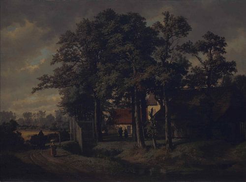 Hoeve in Merksem, Gustave Louis Marie Piéron, 1863