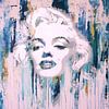 Marilyn Monroe Abstrakt Blue Pop Art von Felix von Altersheim