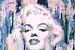Marilyn Monroe Abstrakt Blue Pop Art van Felix von Altersheim