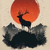 Majestic Deer Silhouette by robby akrim