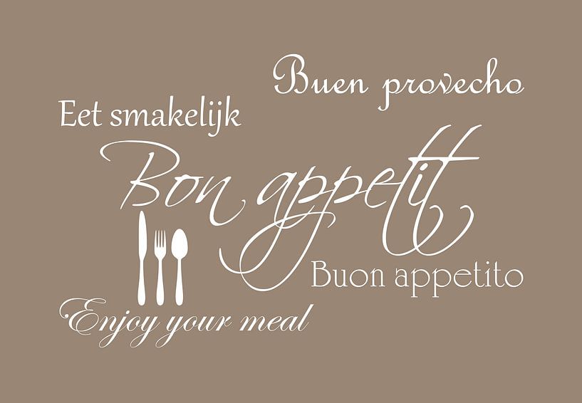 Bon Appetit - Hellbraun von Sandra Hazes