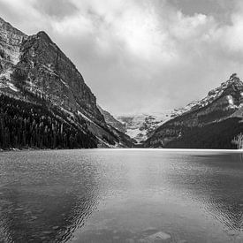 Beautiful winter view of iconic Lake Louise in Banff National Pa by Jacqueline Heijt