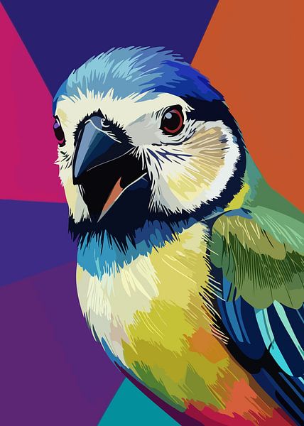 Blaumeise im Pop-Art-Stil von MIROKKU