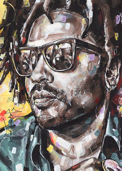 Lenny Kravitz Gemälde von Jos Hoppenbrouwers