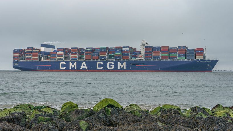 CMA CGM container ship Jean Mermoz. by Jaap van den Berg