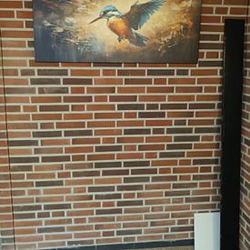 Customer photo: Birds Kingfishers by Blikvanger Schilderijen, on canvas