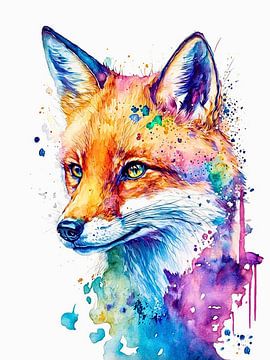 Fox Water Color by Tan Nguyen