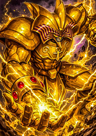 A colossal golden warrior by B A G O G O N G