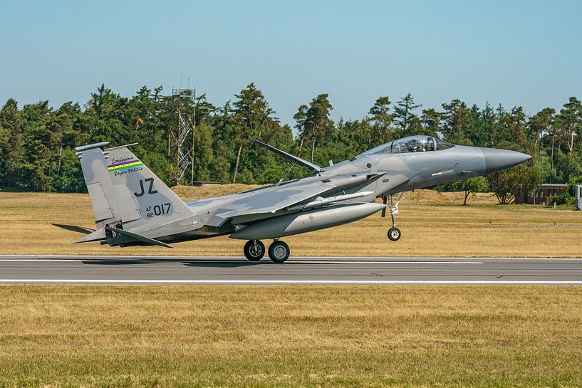 Landing Bayou Militia McDonnell Douglas F-15C Eagle. by Jaap van den Berg